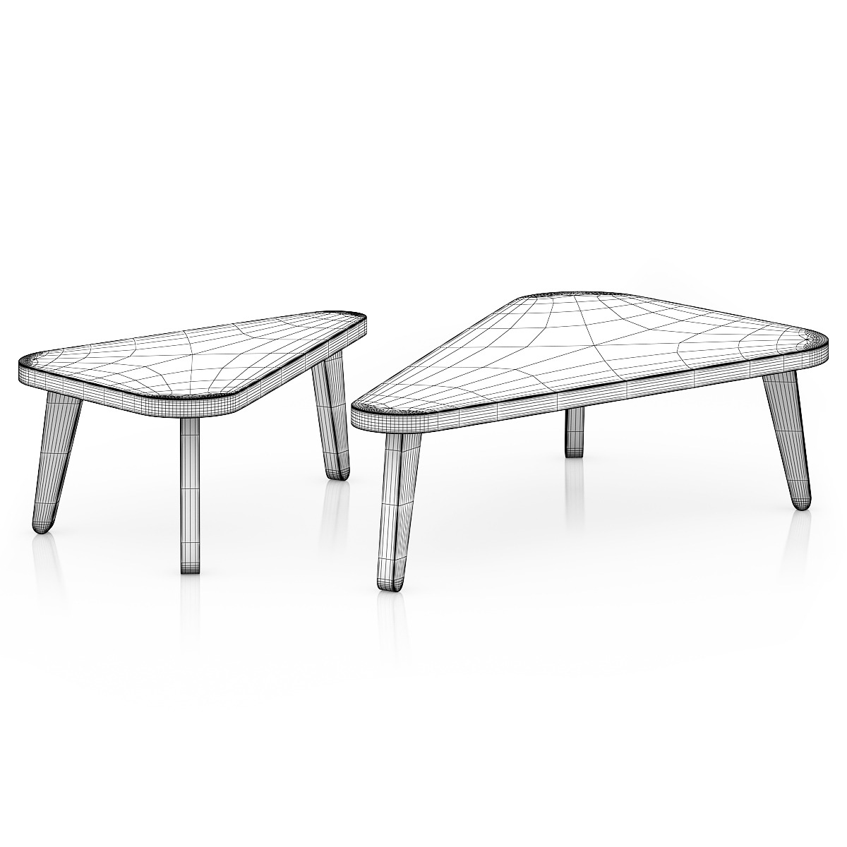 Two Triangle Coffee Tables by CGAxis 3DOcean